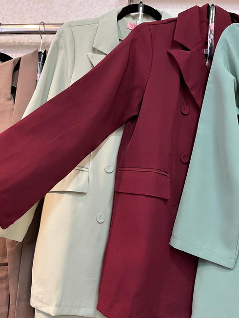 DEVASHOP Two Piece Suit  Blazer With Trouser